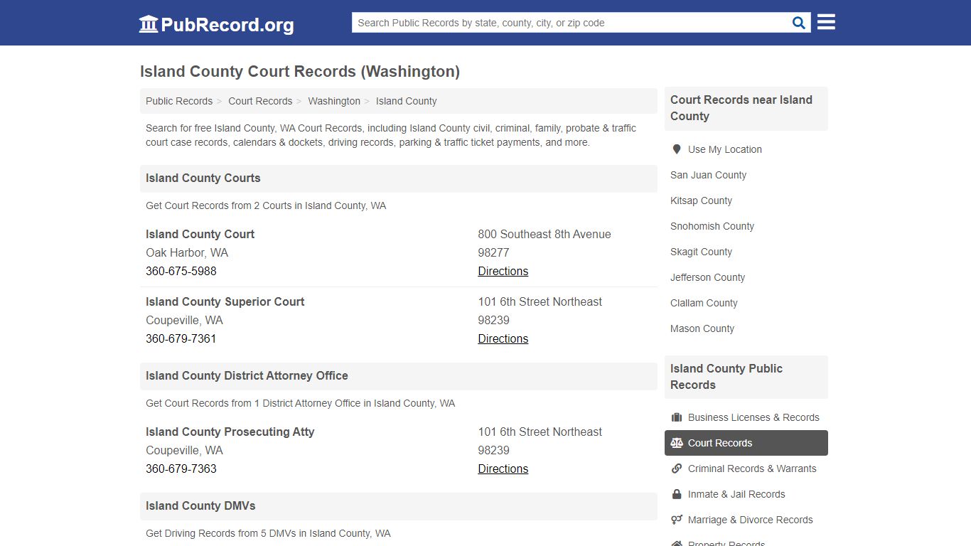 Free Island County Court Records (Washington Court Records)