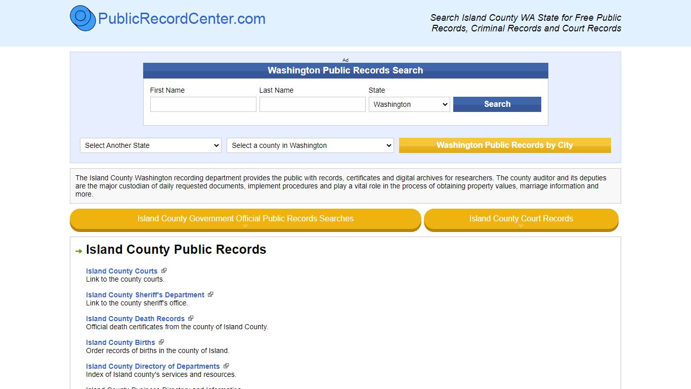 Island County Washington Free Public Records - Court ...